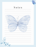 Blue Butterfly Notepad